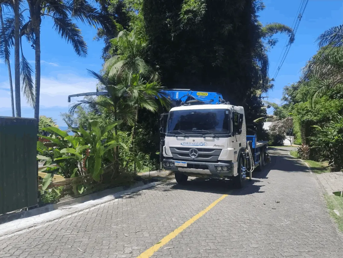 transportes em geral, locação de munck em Guarujá